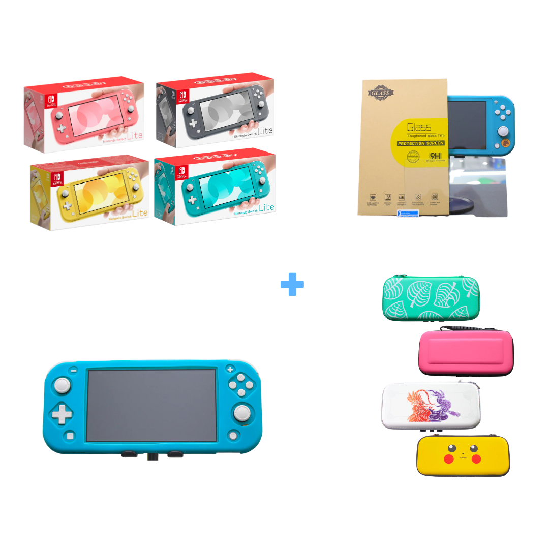 Nintendo Switch Lite + Estuche + Protector de pantalla + Cover