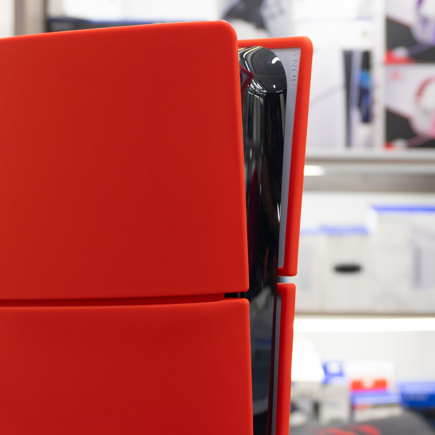 Cover de silicón para Playstation 5 Slim digital rojo