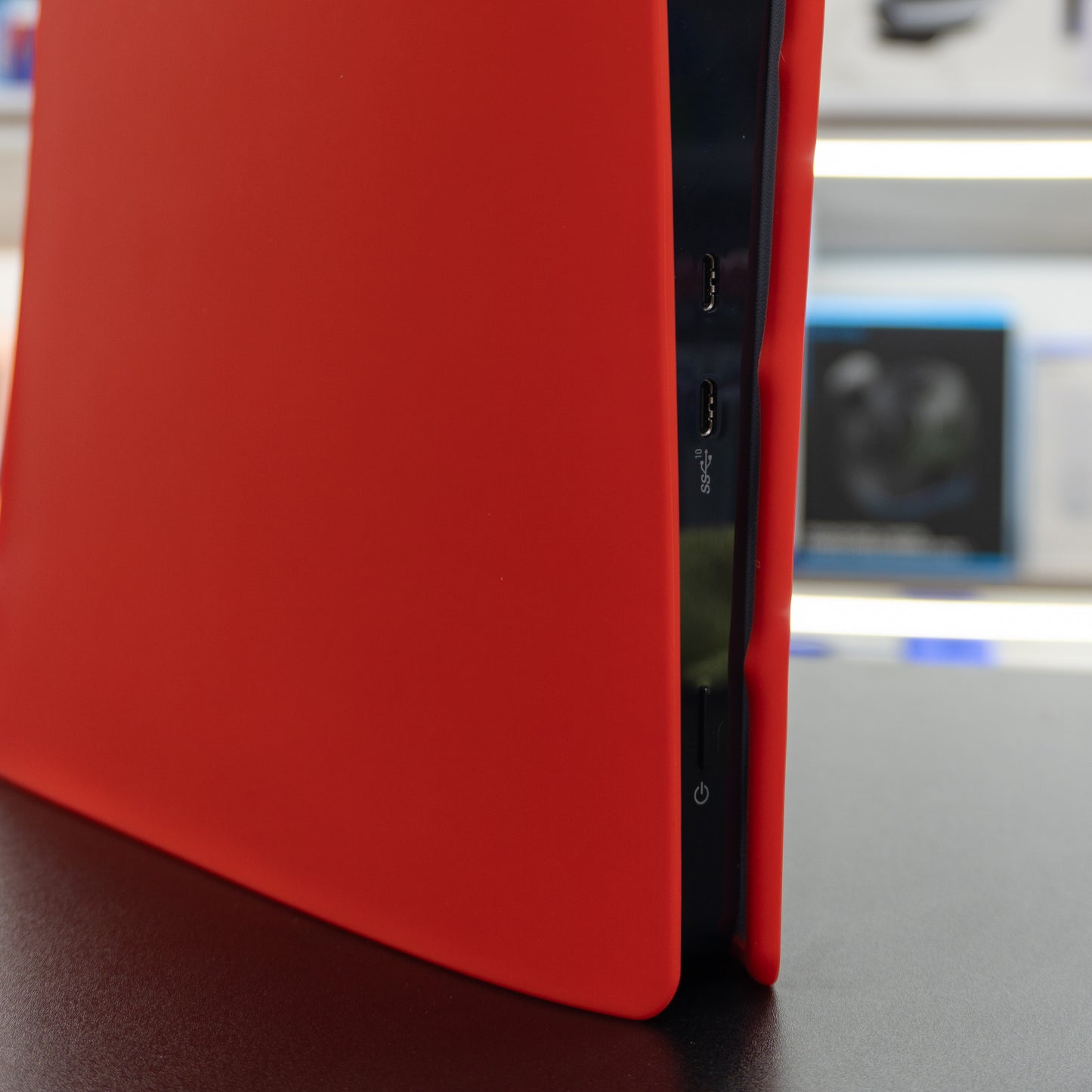 Cover de silicón para Playstation 5 Slim digital rojo