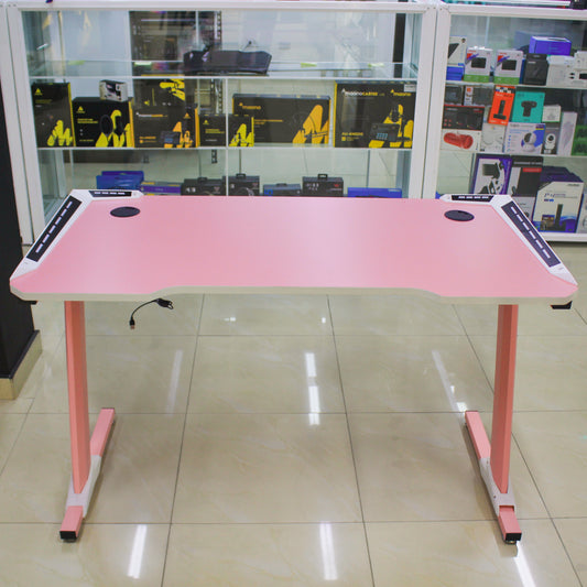 Mesa Gamer Z5 Gaming Rosa con luces LED