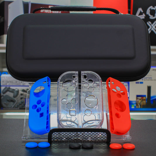 Kit de Accesorios 10 en 1 para Nintendo Switch Neon Negro