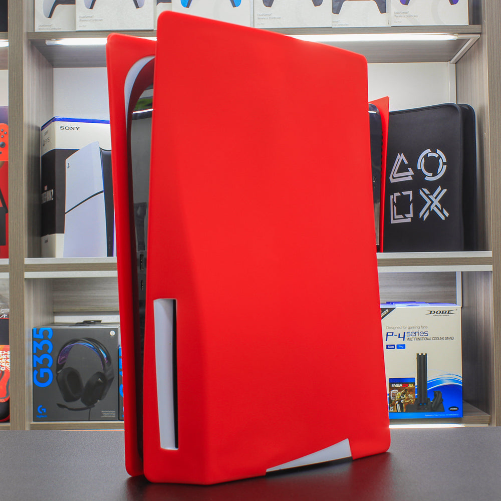 Cover de silicón para Playstation 5 Fat Disco Rojo