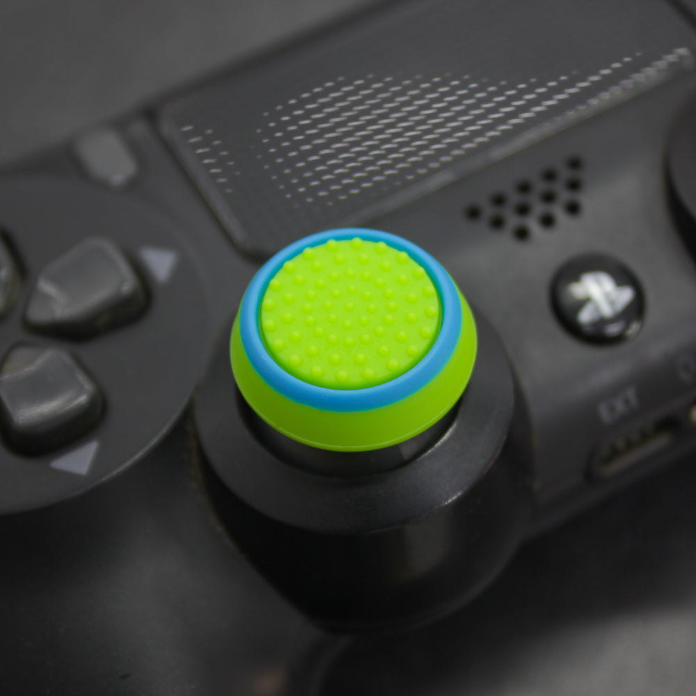 Protector de joystick verde con azul