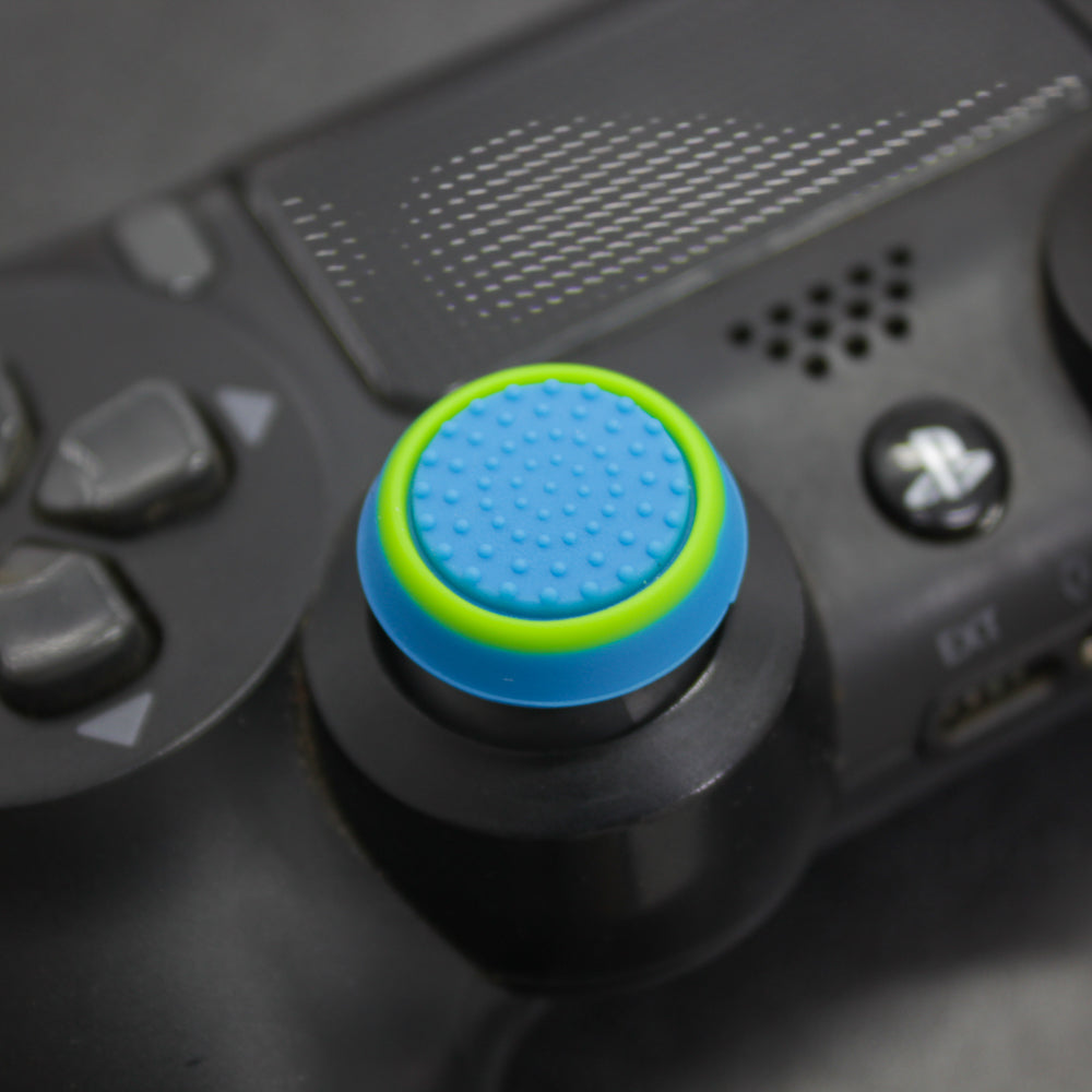 Protector de joystick azul con verde