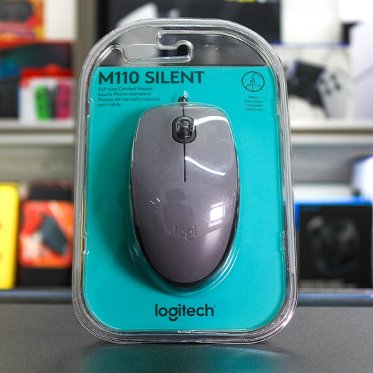 Mouse alámbrico Logitech M110 Silent Gris