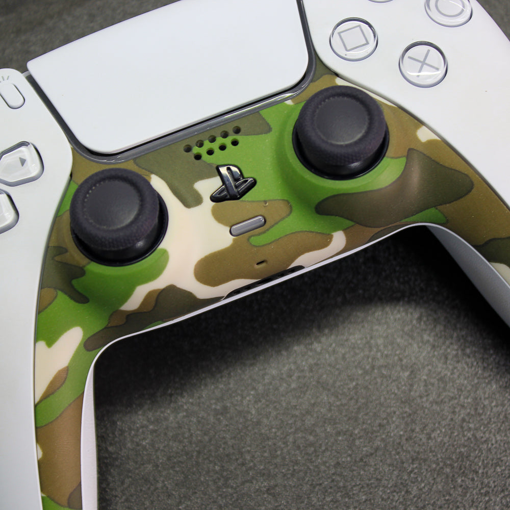Carátula camuflaje verde para mando de PS5