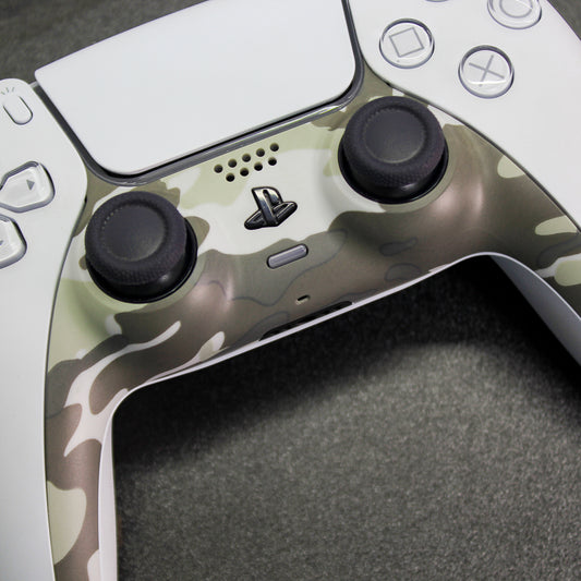 Carátula camuflaje gris para mando de PS5