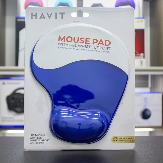 Mousepad Havit con reposamuñecas azul