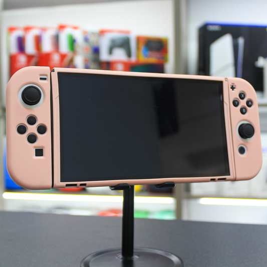 Case protector rosa de Nintendo Switch Oled