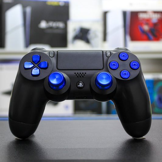 Set de botones metálicos azules para mandos de PS4