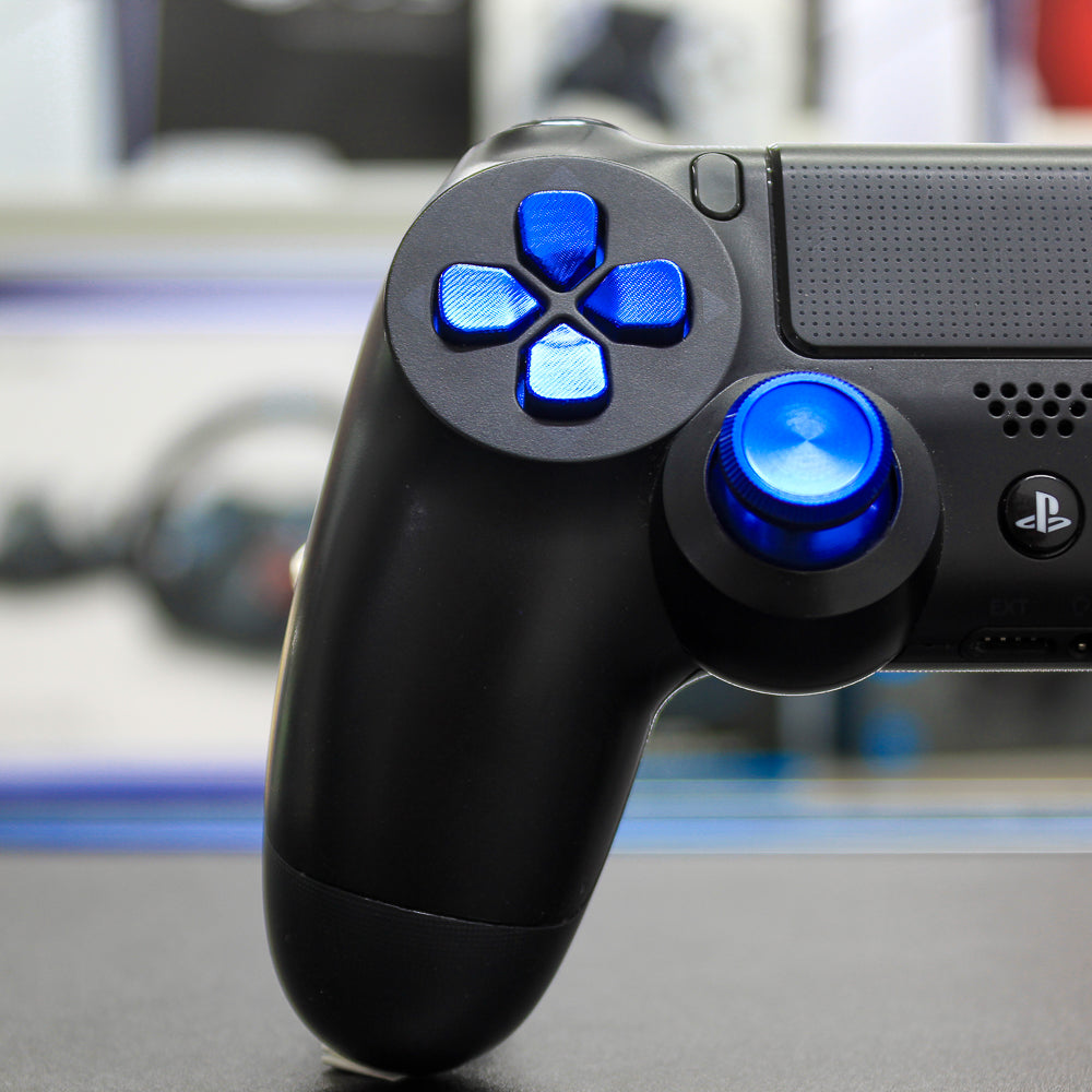 Set de botones metálicos azules para mandos de PS4