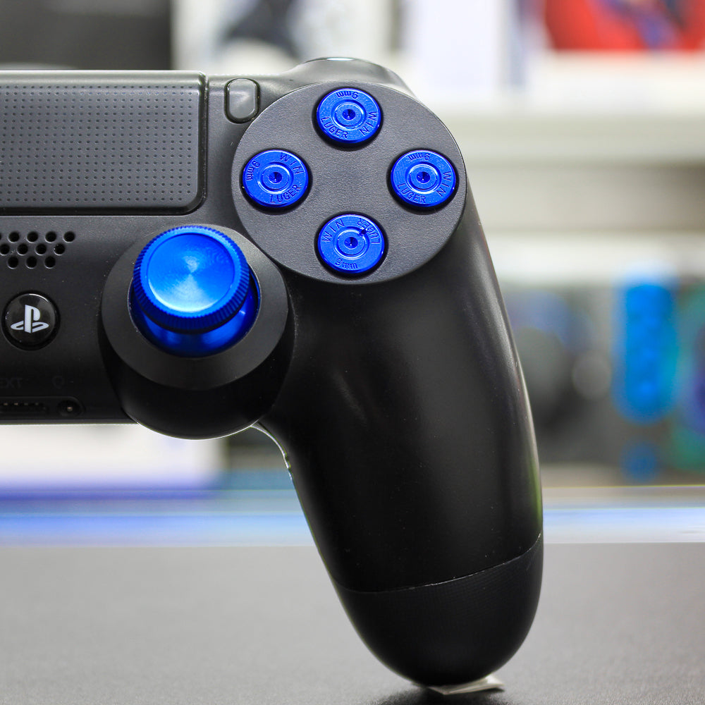 Set de botones metálicos azules para mandos de PS4