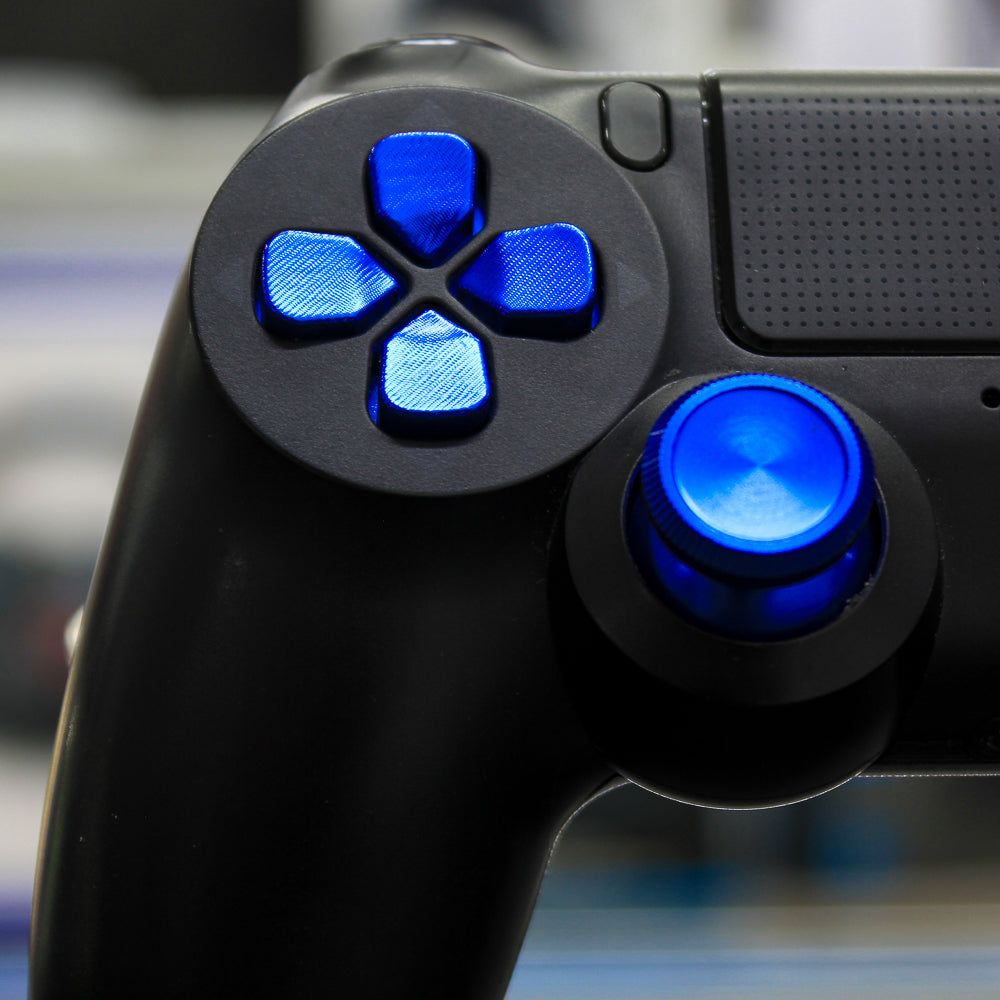 Set de botones metálicos azules para mandos de PS4