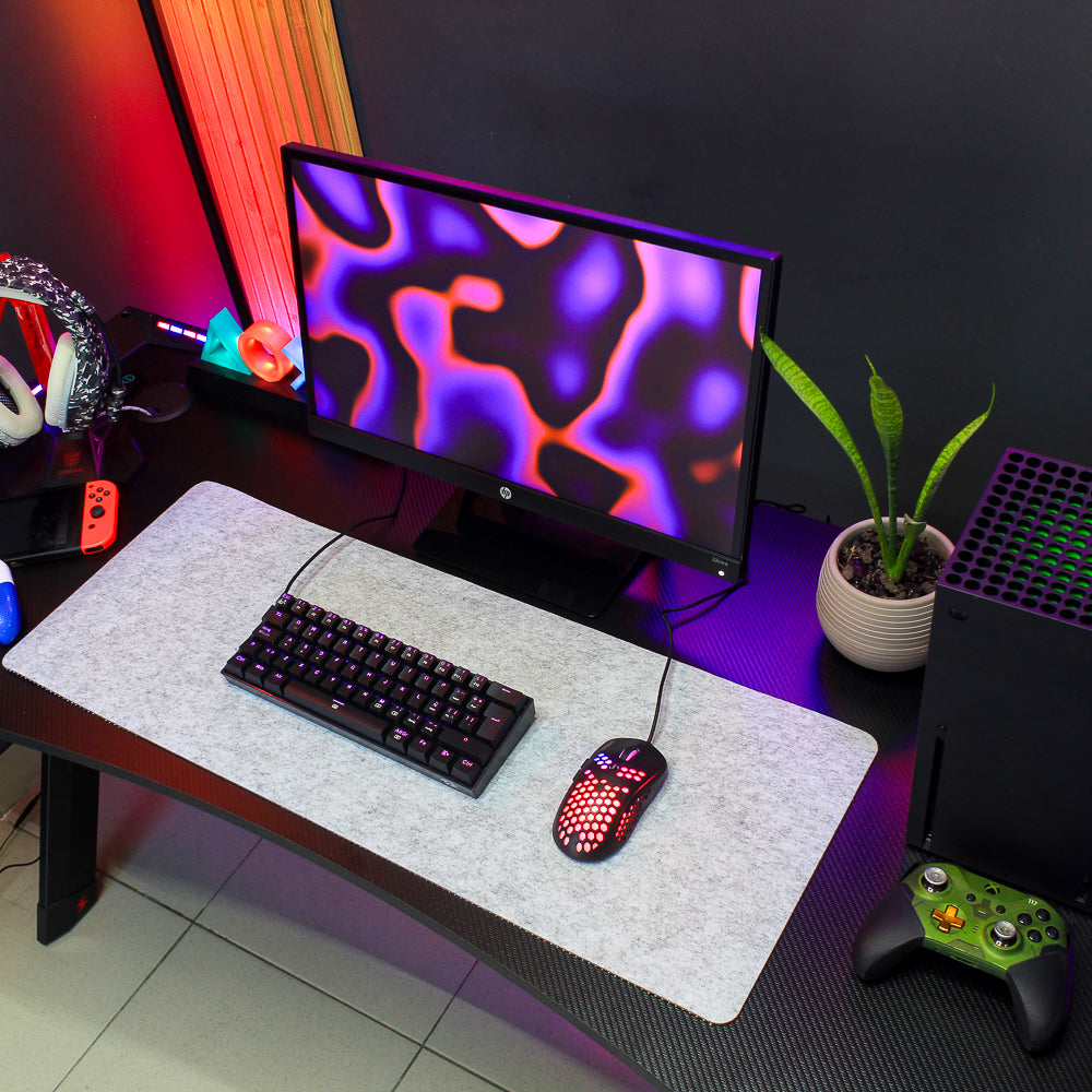 Mesa Gamer H2 con luces LED (140×60×72)