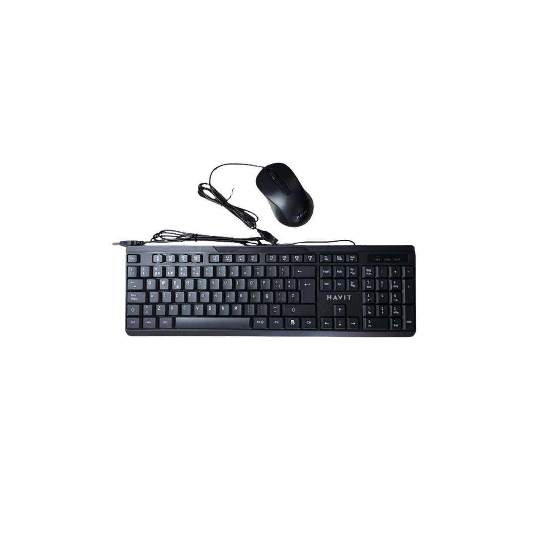 Teclado y mouse havit KB270GCM SP alámbrico