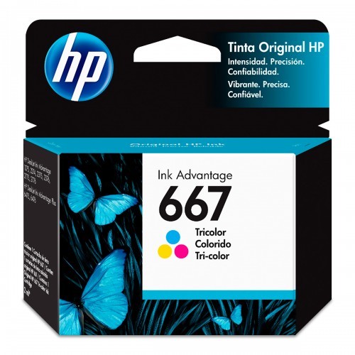 Cartucho HP 667 Tri-color