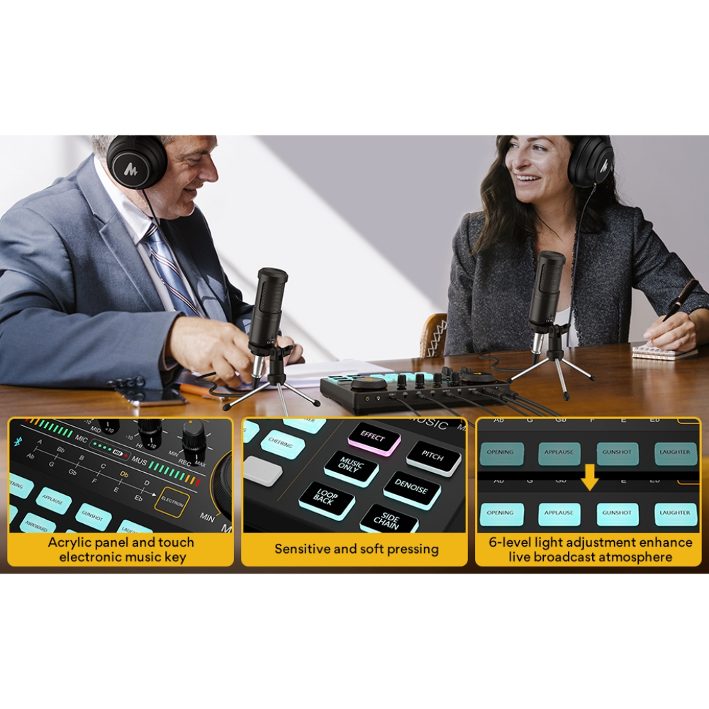 Set de Micrófono + Estación de mezcla Maono S1 AU-AM200