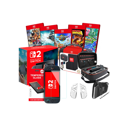 Combo 4: Incluye Switch 2 + (1) Juego de tu elección + Kit de protección + Maletín viajero