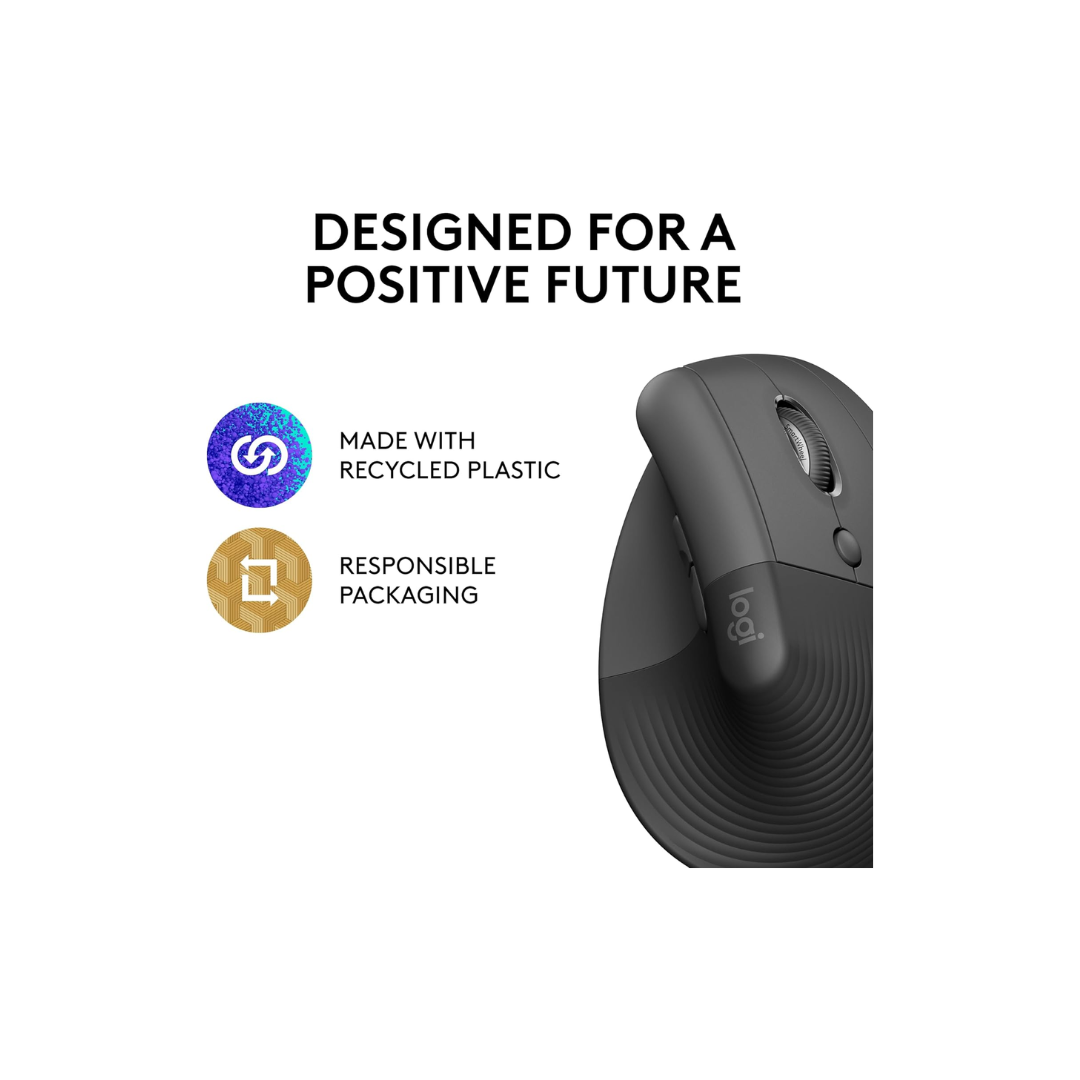 Mouse Logitech Lift - Para  diestros (Lado Derecho)