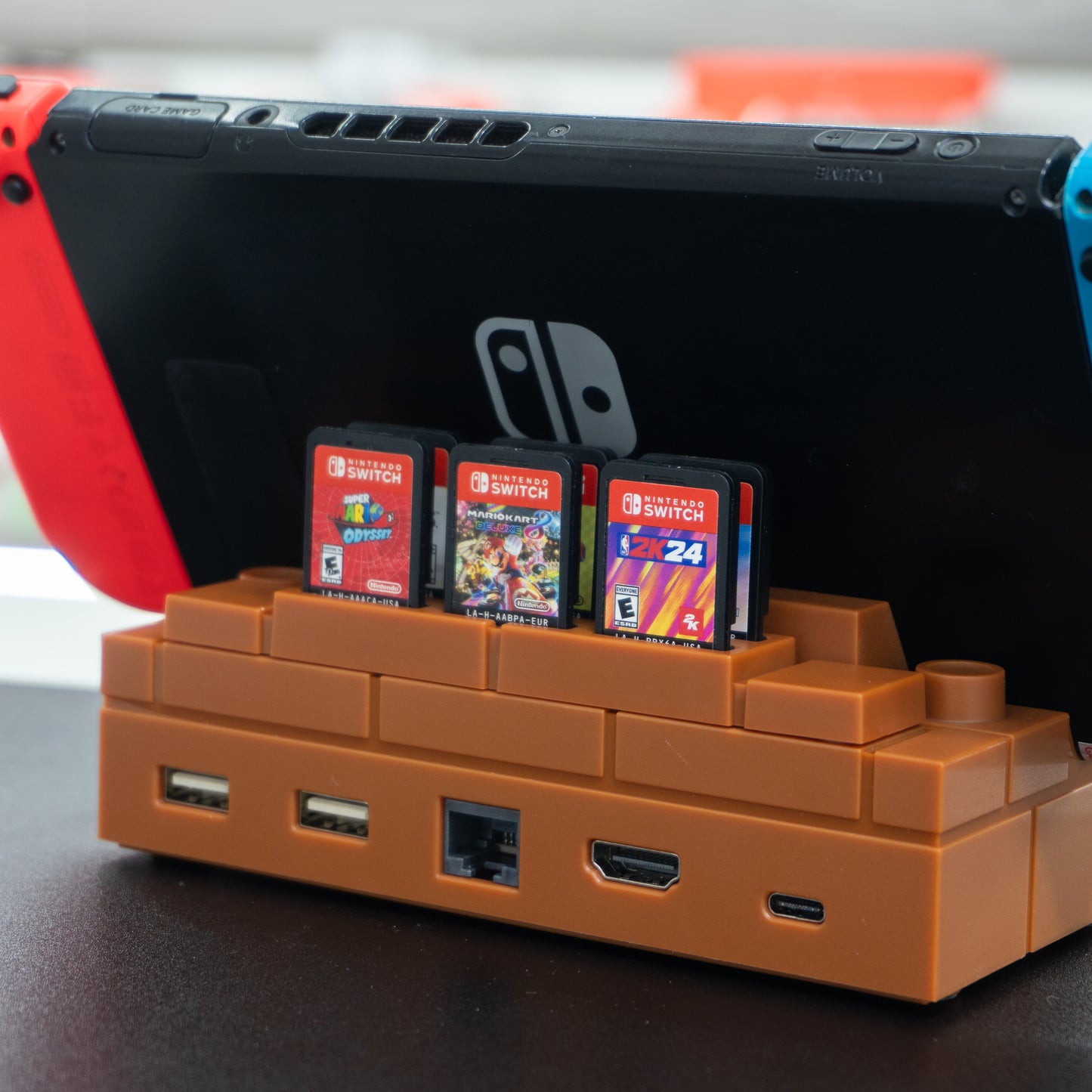Dock genérico de Minecraft para Nintendo Switch Neon y OLED