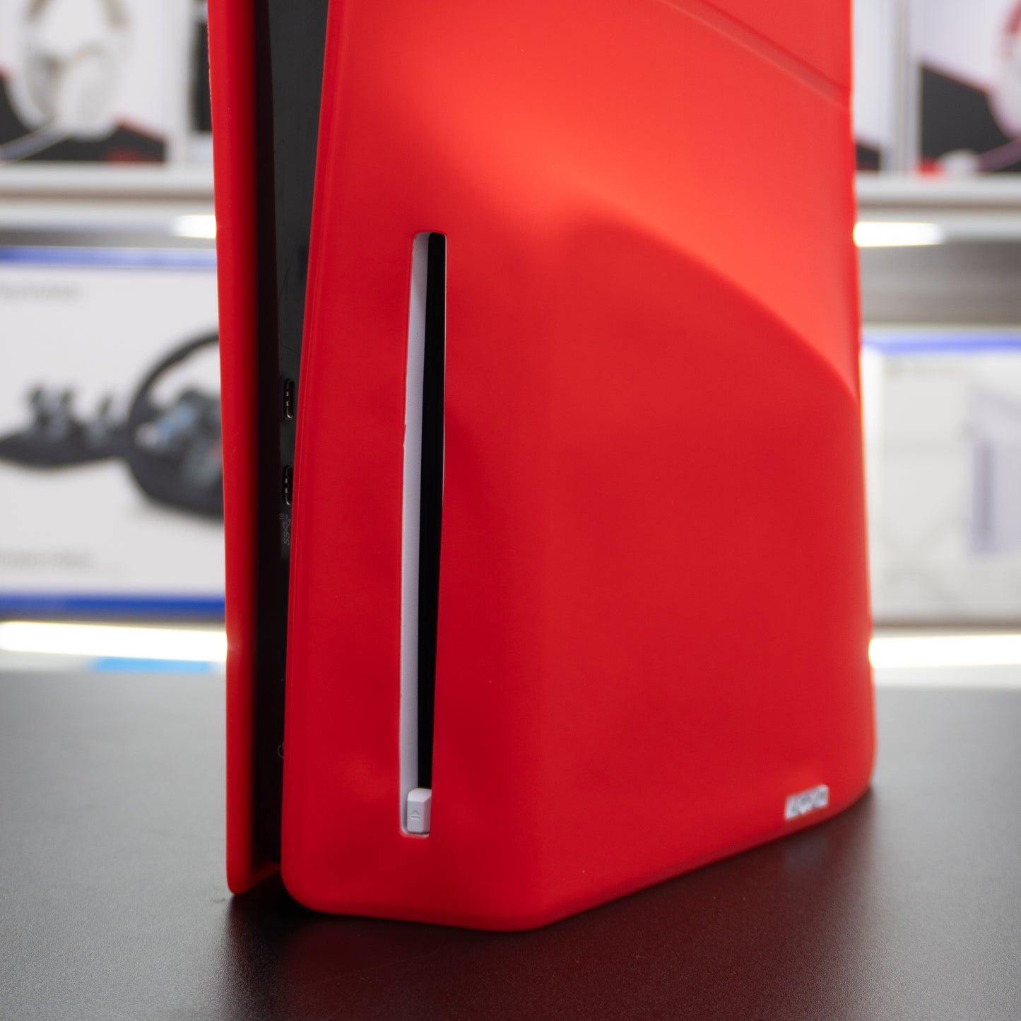 Cover de silicón para Playstation 5 Slim disco rojo
