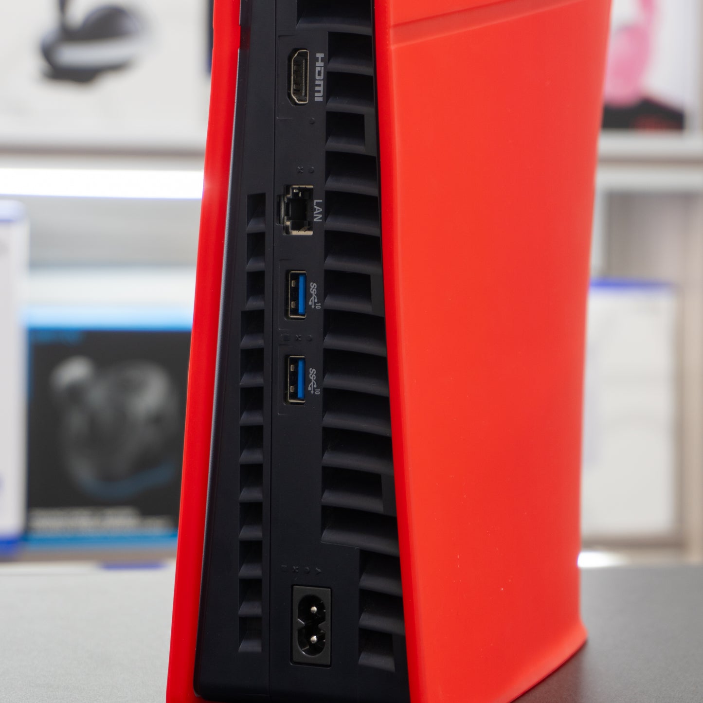 Cover de silicón para Playstation 5 Slim disco rojo