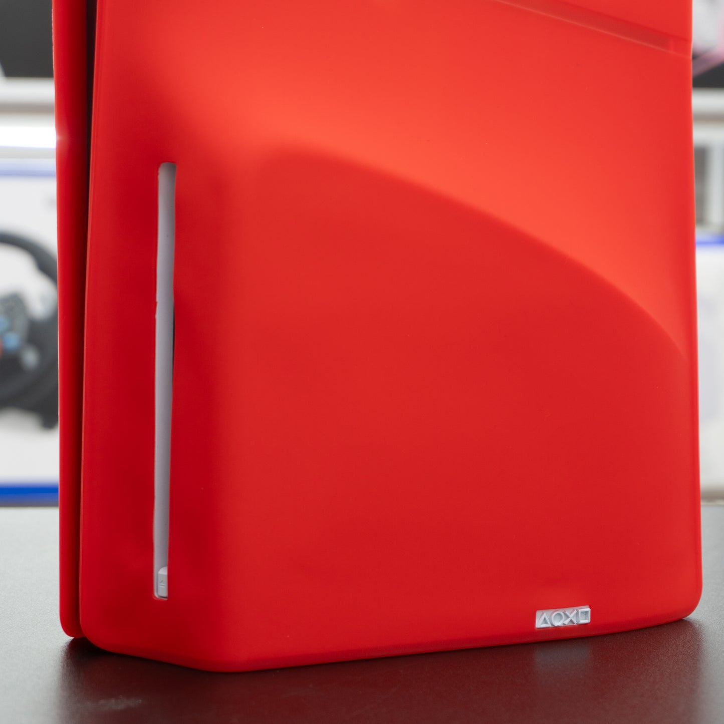 Cover de silicón para Playstation 5 Slim disco rojo