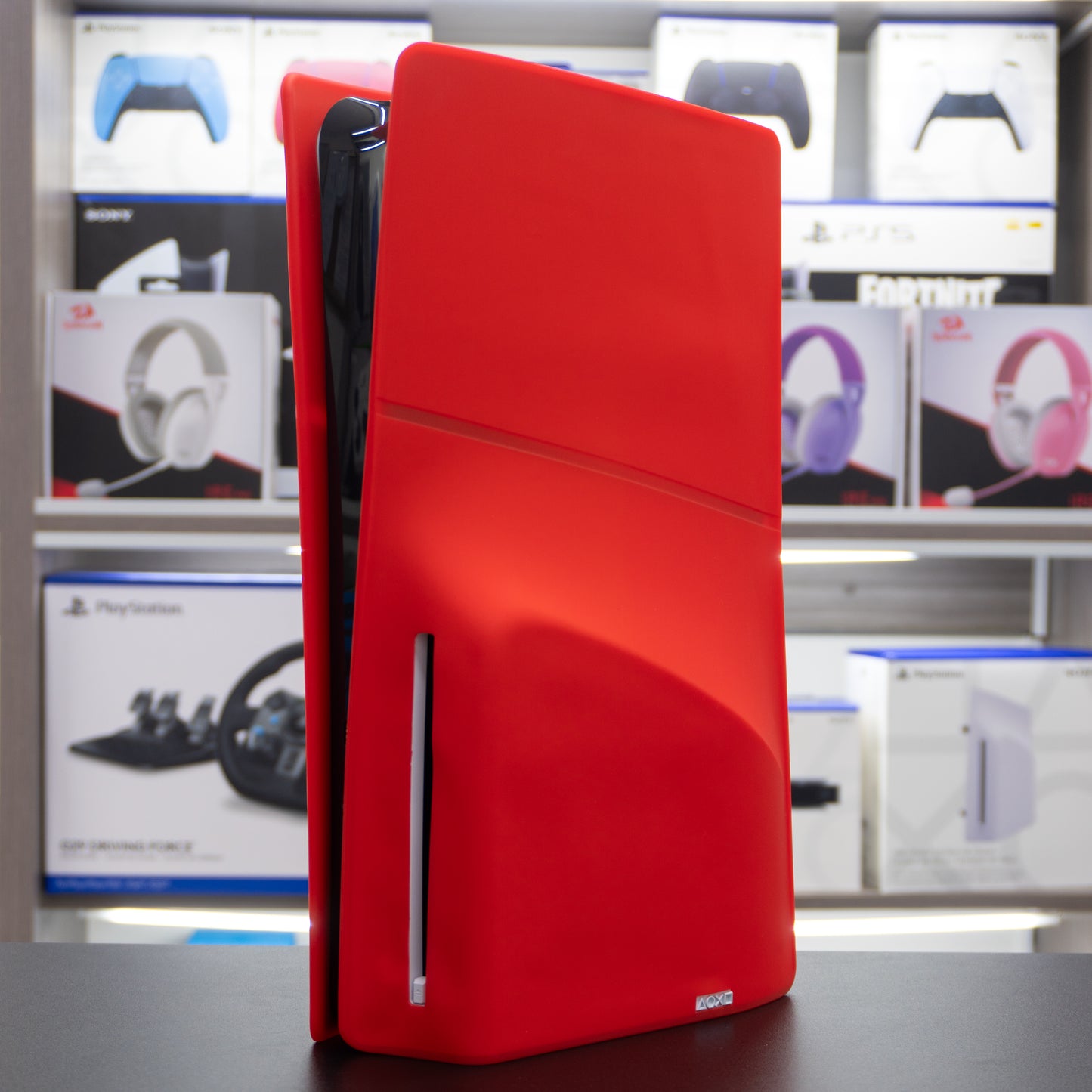 Cover de silicón para Playstation 5 Slim disco rojo