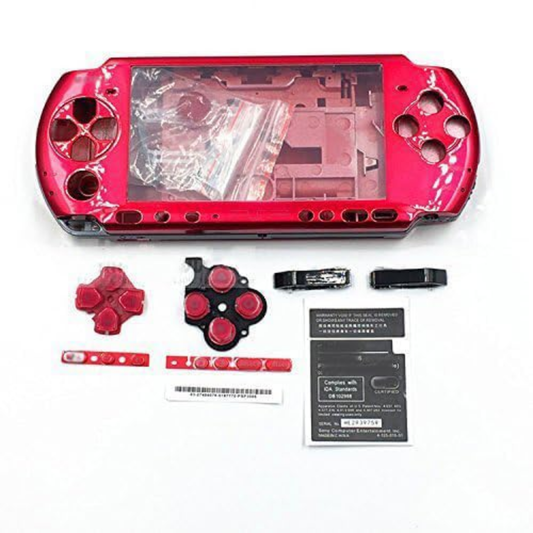 Carcasa Completa Para Psp 3000 Rojo