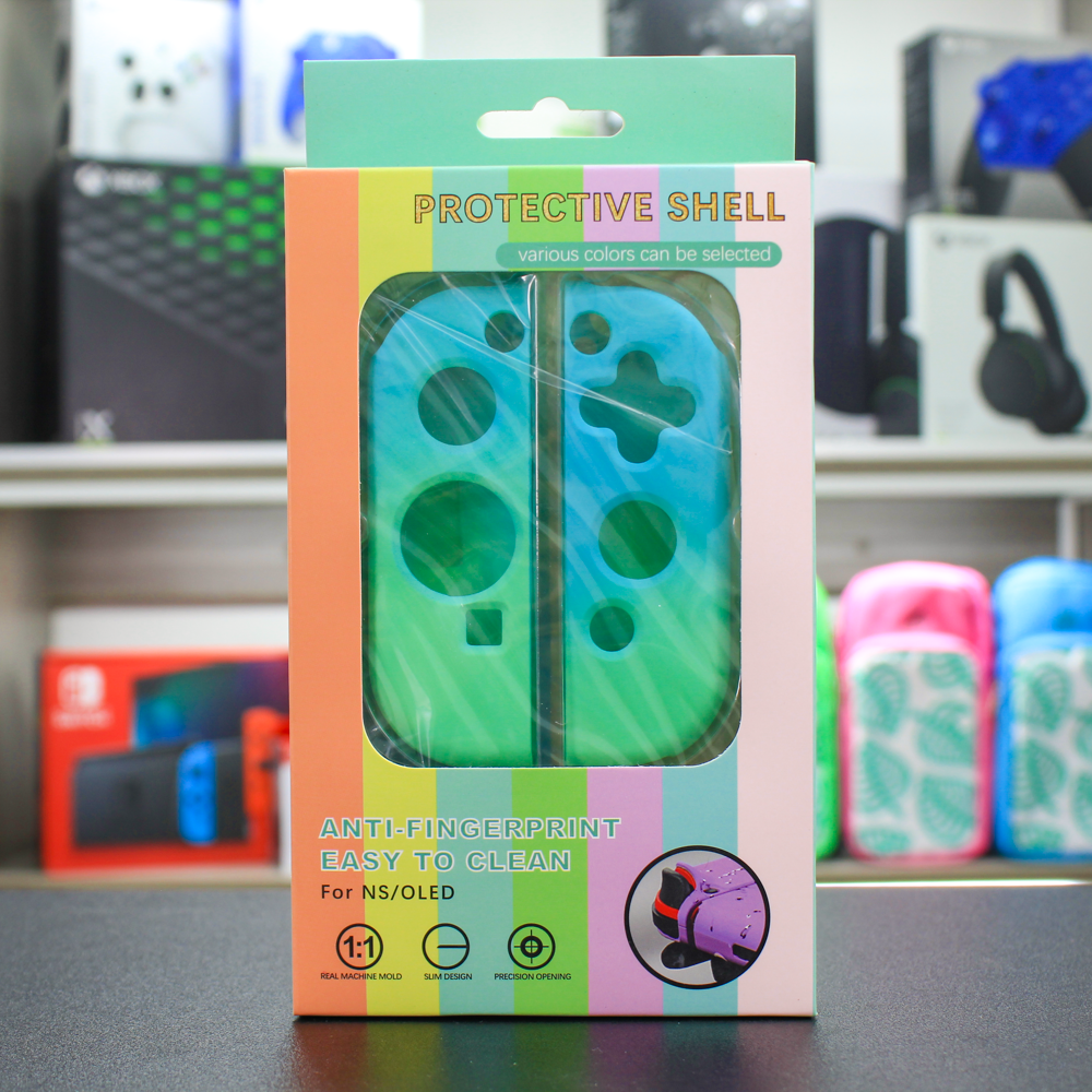 Case protector azul y verde de Nintendo Switch OLED