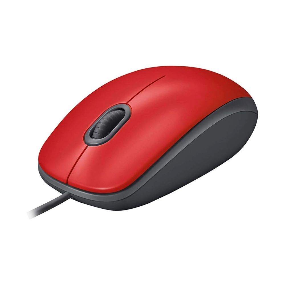 Mouse alámbrico Logitech M110 Silent Rojo