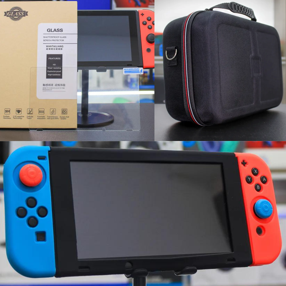 Kit de protección #2 Nintendo Switch - Cover + Vidrio Protector + Maletín