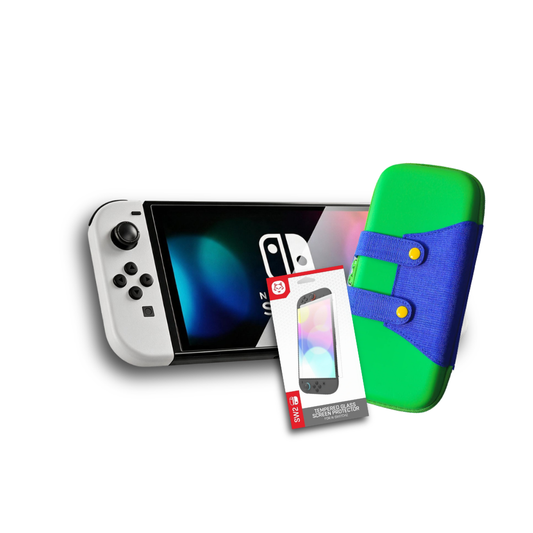 COMBO 3 - Nintendo Switch OLED USADA + Kit de protección + Estuche Protector